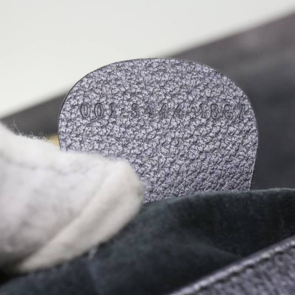 GUCCI Bamboo Hand Bag Leather Gray 001 3444 1887 Auth ar10952B - Picture 12 of 16